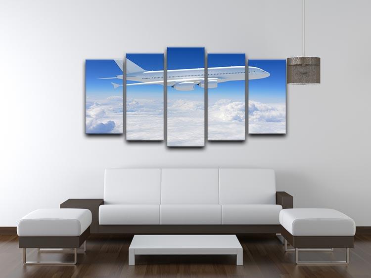Airplane in the sky 5 Split Panel Canvas  - Canvas Art Rocks - 3