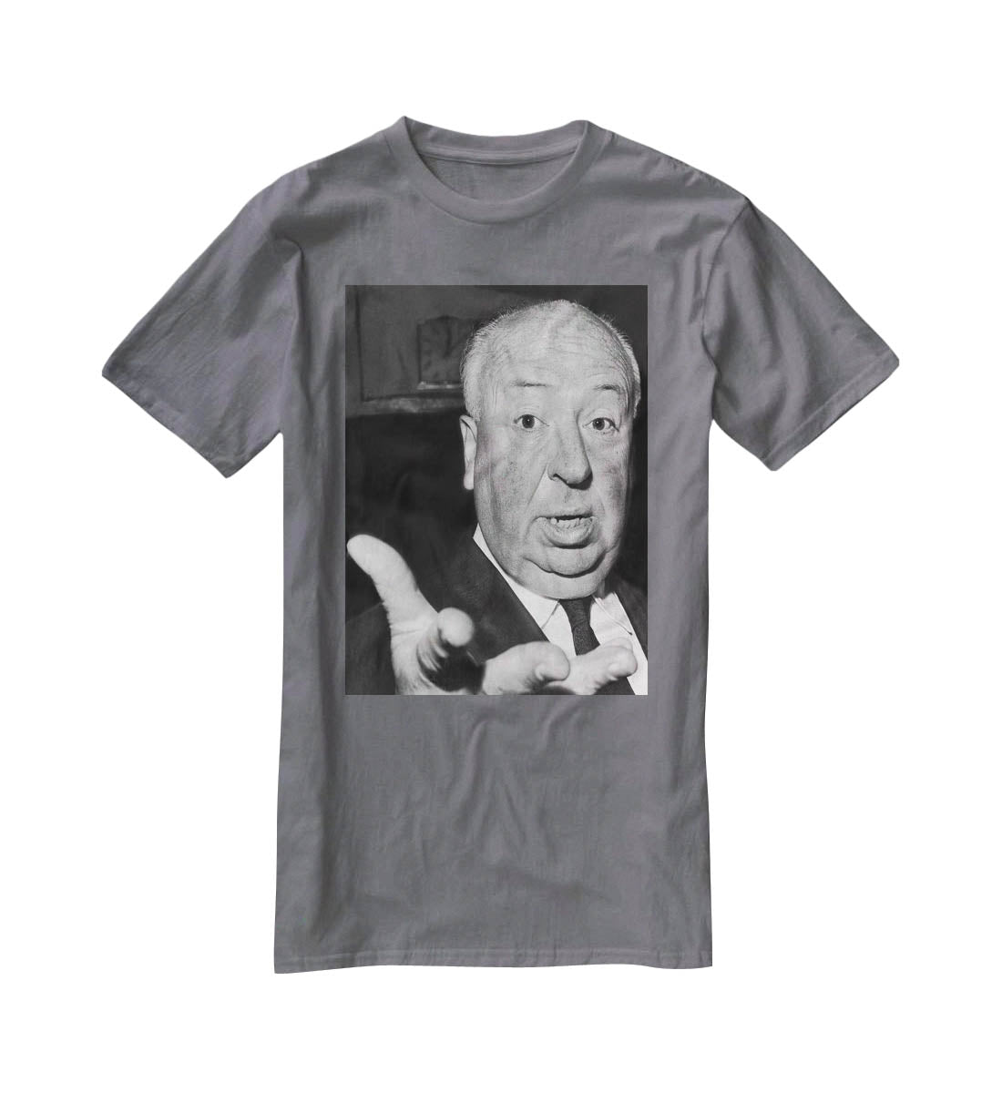 Alfred Hitchcock in 1960 T-Shirt - Canvas Art Rocks - 3