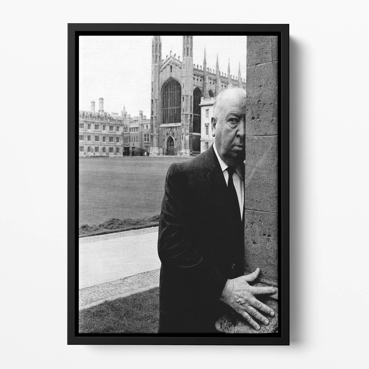 Alfred Hitchcock in 1969 Floating Framed Canvas