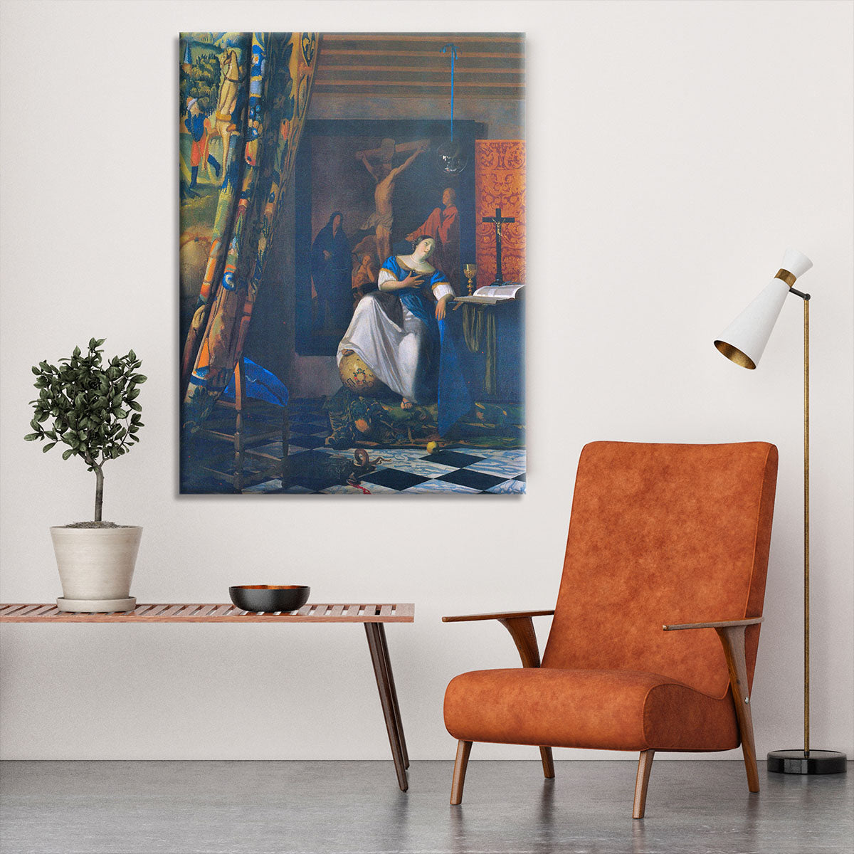 Allegory of Faith by Vermeer Canvas Print or Poster - Canvas Art Rocks - 6