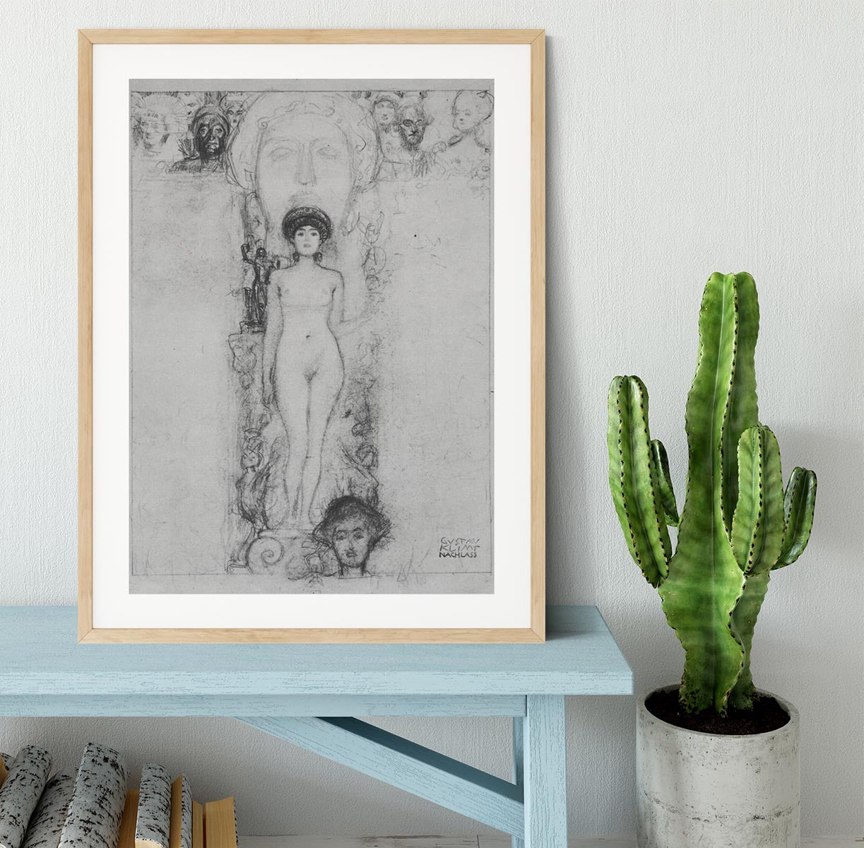 Allegory of Sculpture by Klimt Framed Print - Canvas Art Rocks - 3
