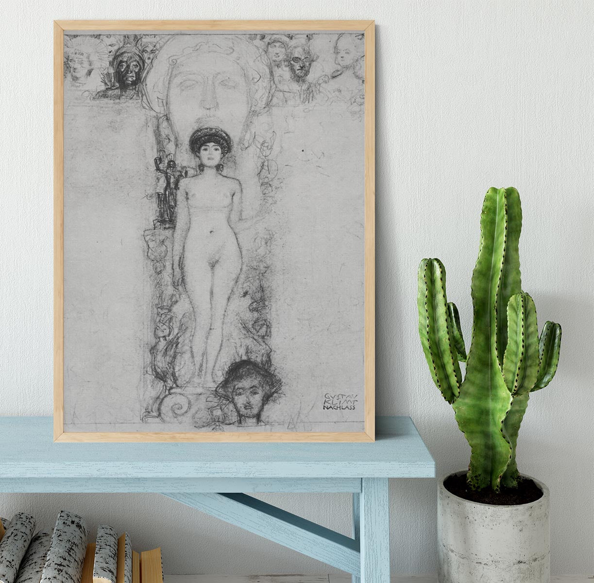 Allegory of Sculpture by Klimt Framed Print - Canvas Art Rocks - 4