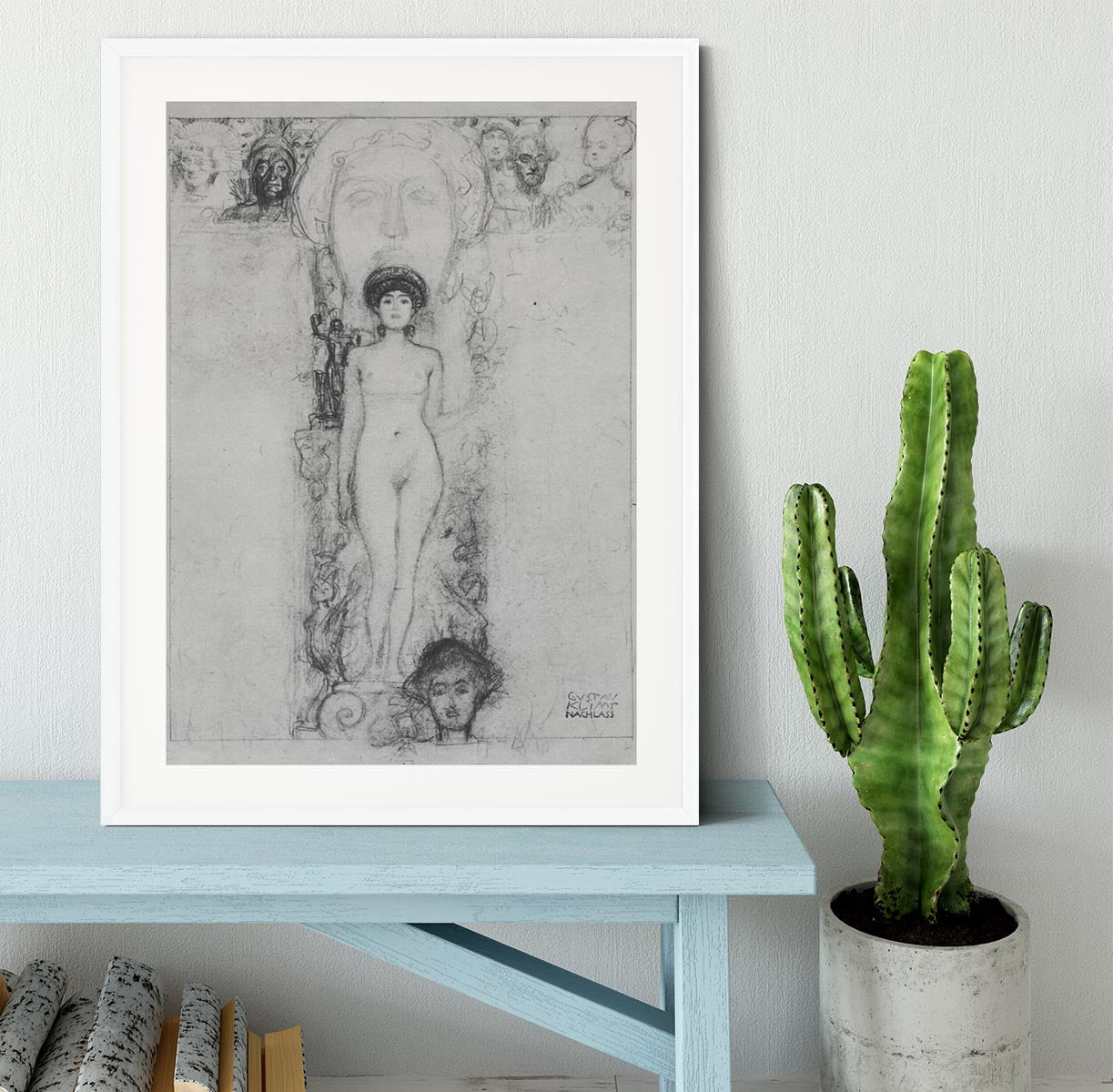 Allegory of Sculpture by Klimt Framed Print - Canvas Art Rocks - 5