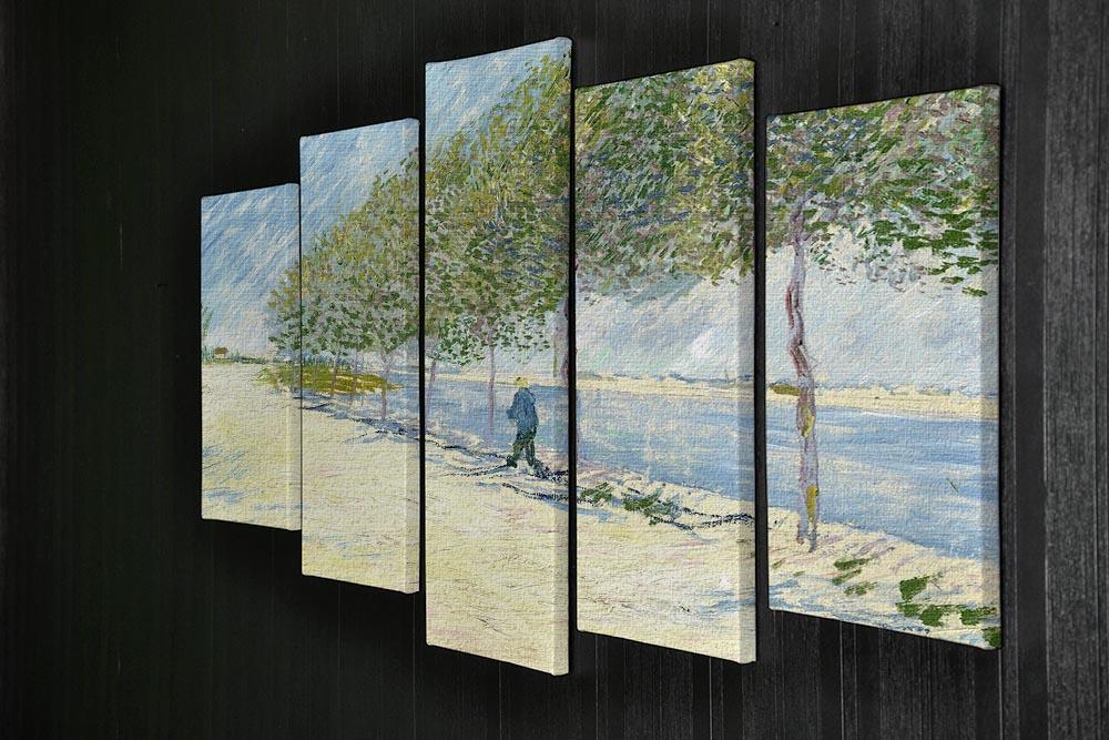 Along the Seine by Van Gogh 5 Split Panel Canvas - Canvas Art Rocks - 2