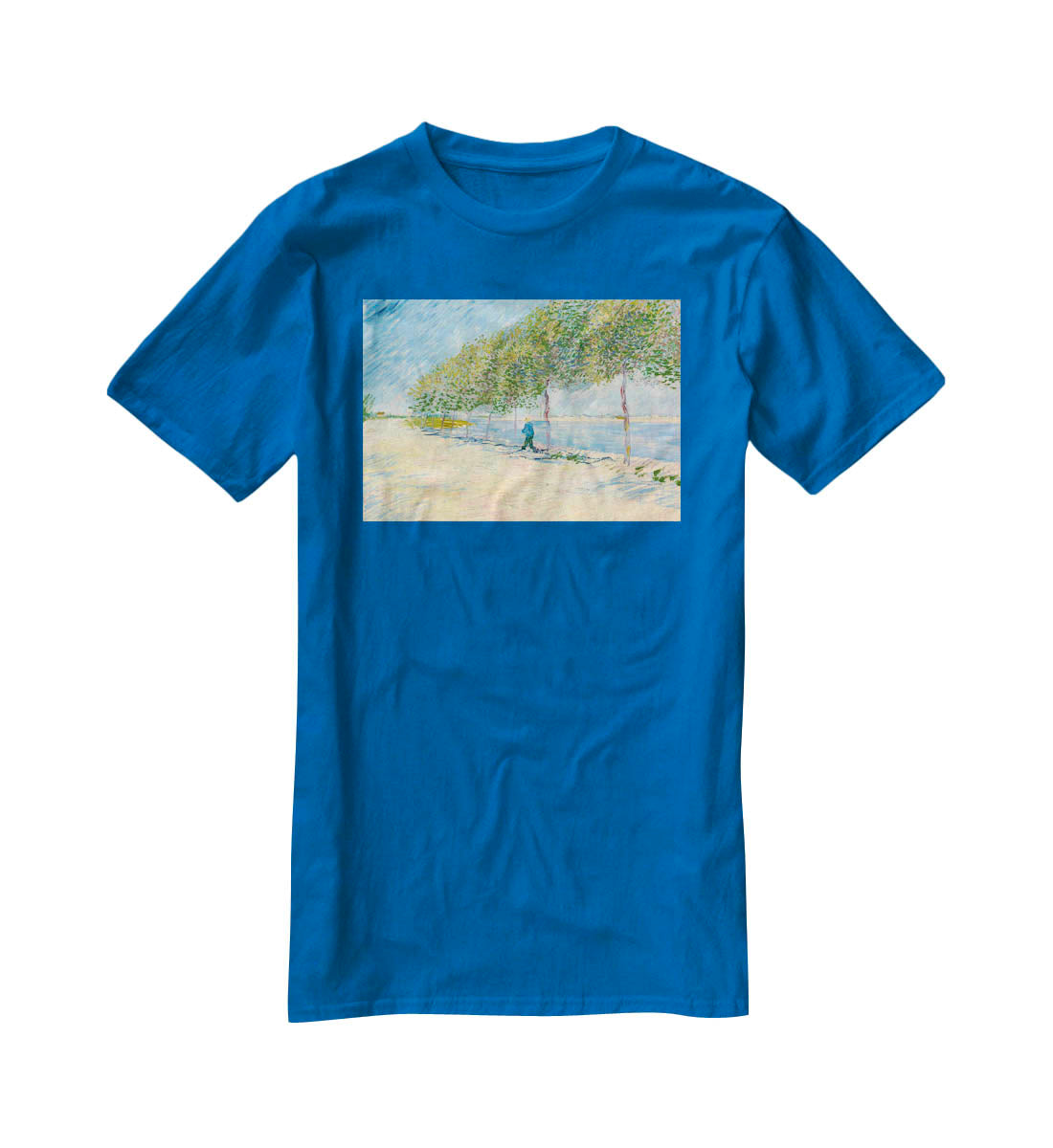 Along the Seine by Van Gogh T-Shirt - Canvas Art Rocks - 2