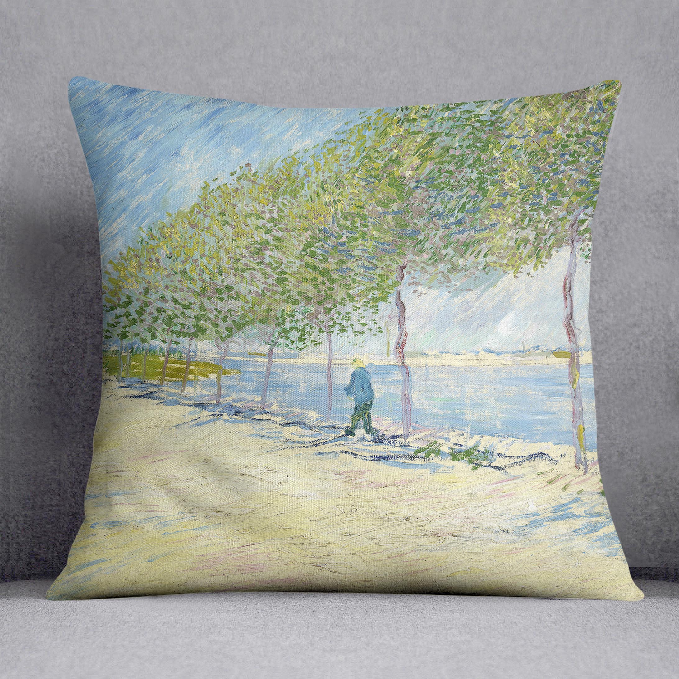 Along the Seine by Van Gogh Cushion