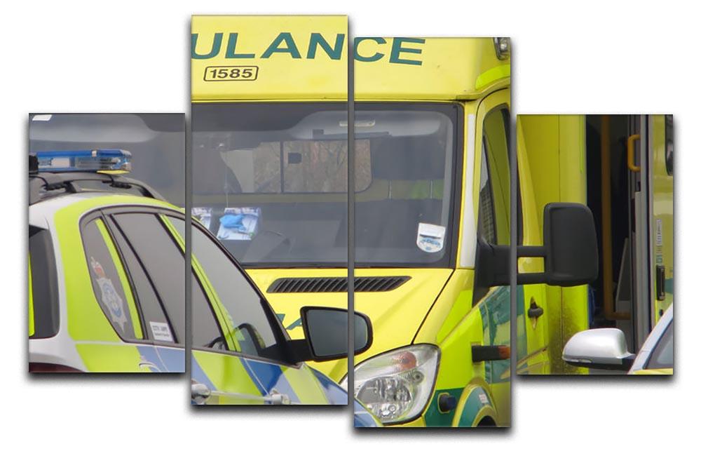 Ambulance and responder vehicles 4 Split Panel Canvas  - Canvas Art Rocks - 1