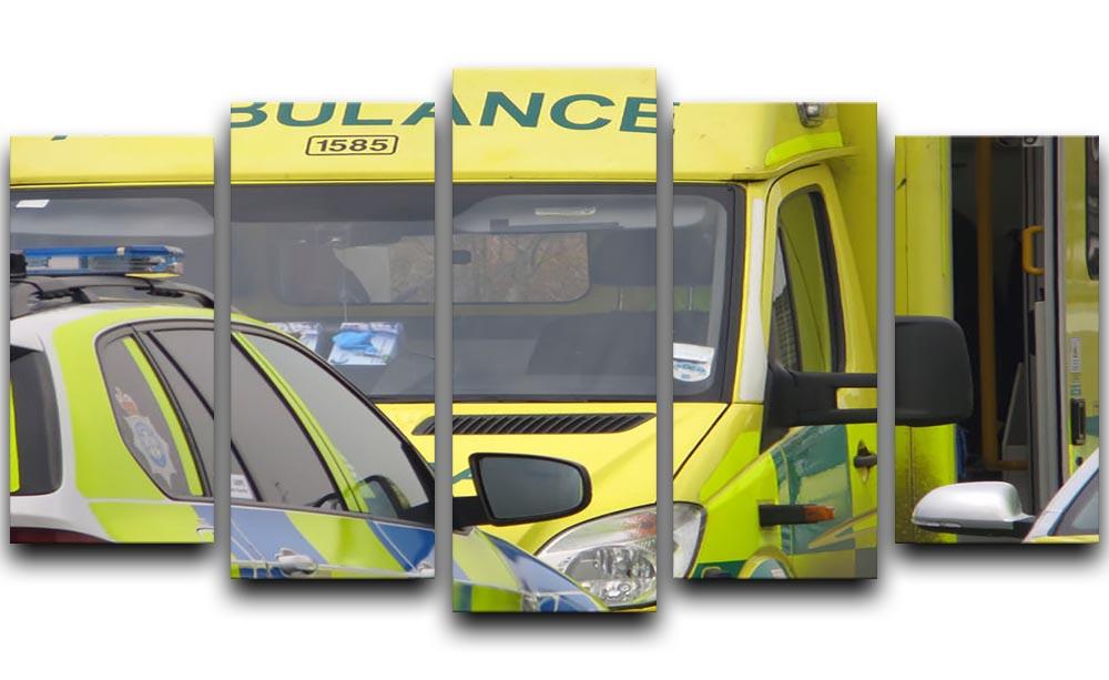 Ambulance and responder vehicles 5 Split Panel Canvas  - Canvas Art Rocks - 1