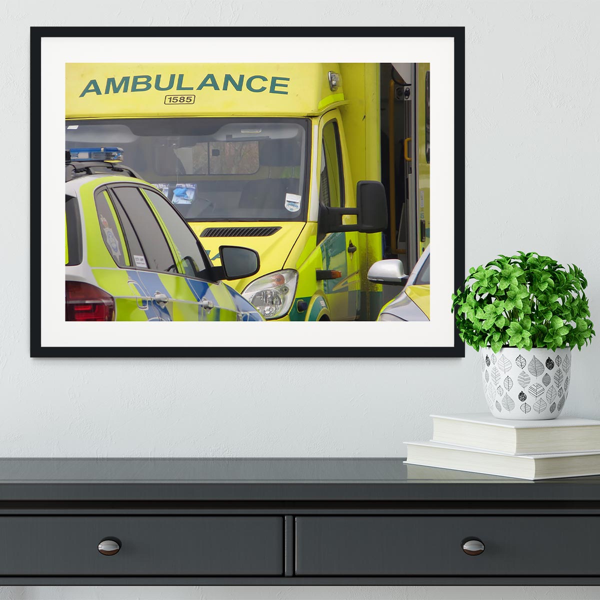 Ambulance and responder vehicles Framed Print - Canvas Art Rocks - 1