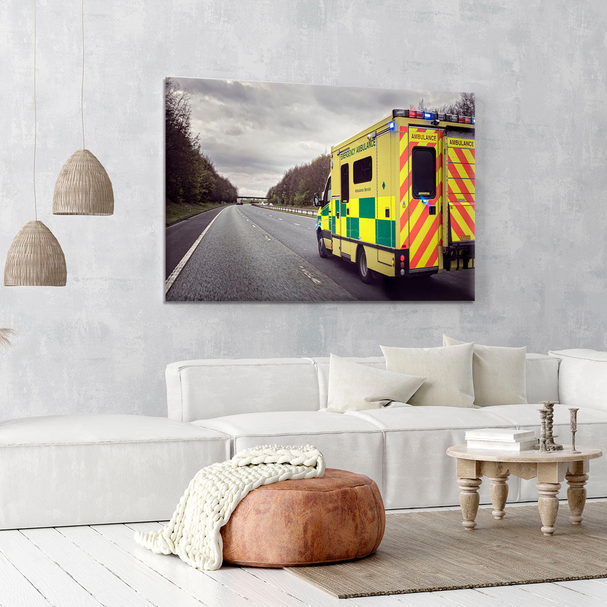 Ambulance responding to an emergency Canvas Print or Poster - Canvas Art Rocks - 6