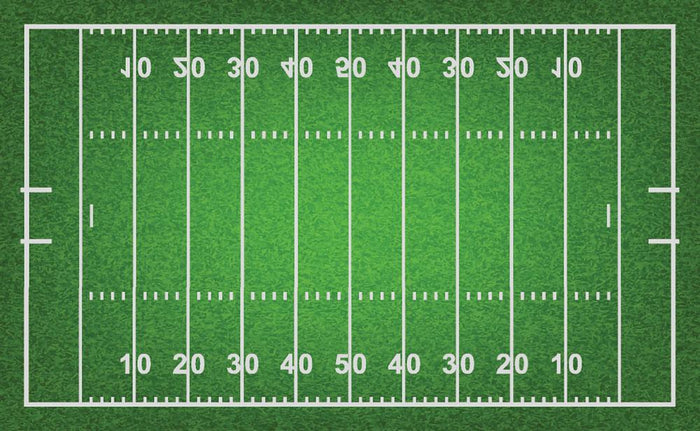 American football field with grass Wall Mural Wallpaper