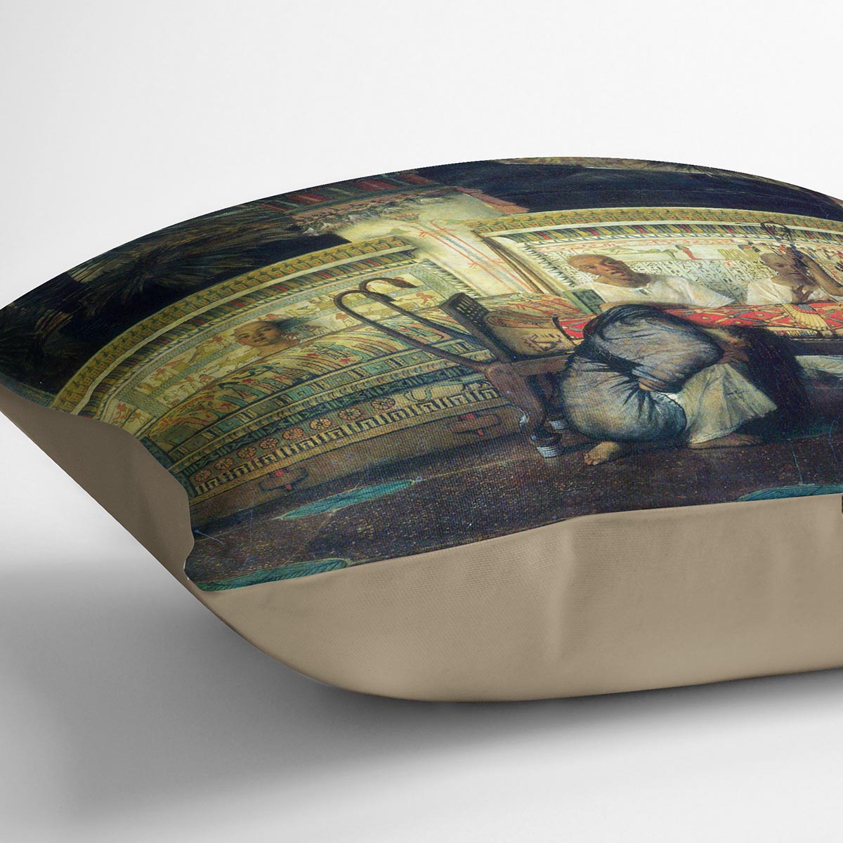 An Egyptian widow at the time of Diocletian detail by Alma Tadema Cushion - Canvas Art Rocks - 2