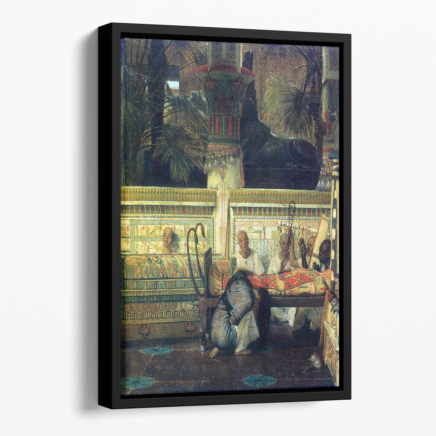 An Egyptian widow at the time of Diocletian detail by Alma Tadema Floating Framed Canvas - Canvas Art Rocks - 1