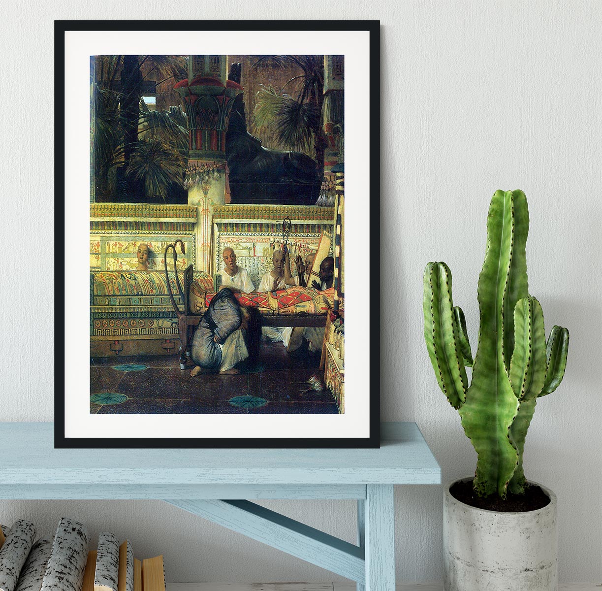An Egyptian widow at the time of Diocletian detail by Alma Tadema Framed Print - Canvas Art Rocks - 1