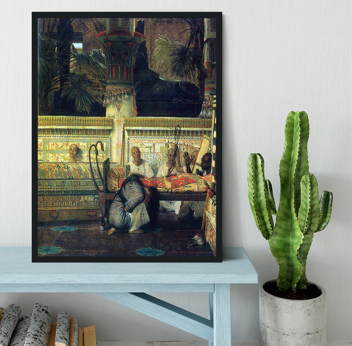An Egyptian widow at the time of Diocletian detail by Alma Tadema Framed Print - Canvas Art Rocks - 2