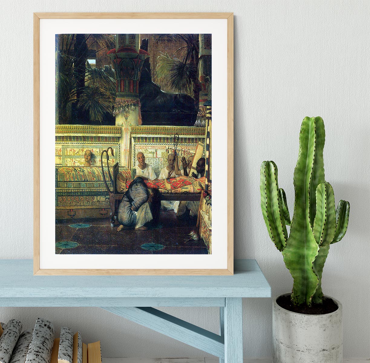 An Egyptian widow at the time of Diocletian detail by Alma Tadema Framed Print - Canvas Art Rocks - 3