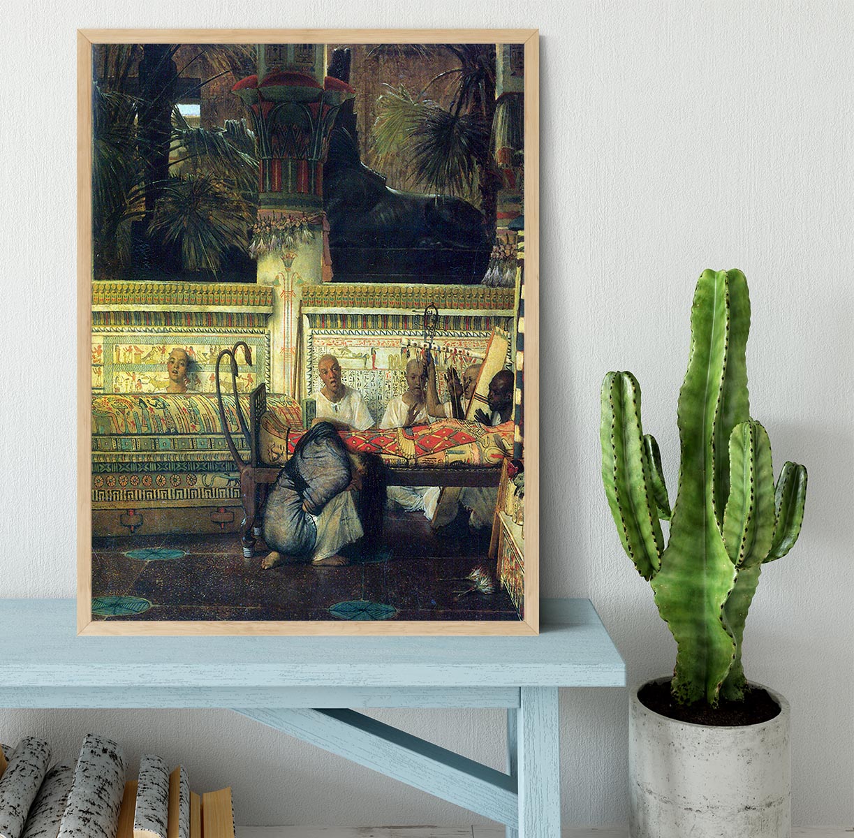 An Egyptian widow at the time of Diocletian detail by Alma Tadema Framed Print - Canvas Art Rocks - 4