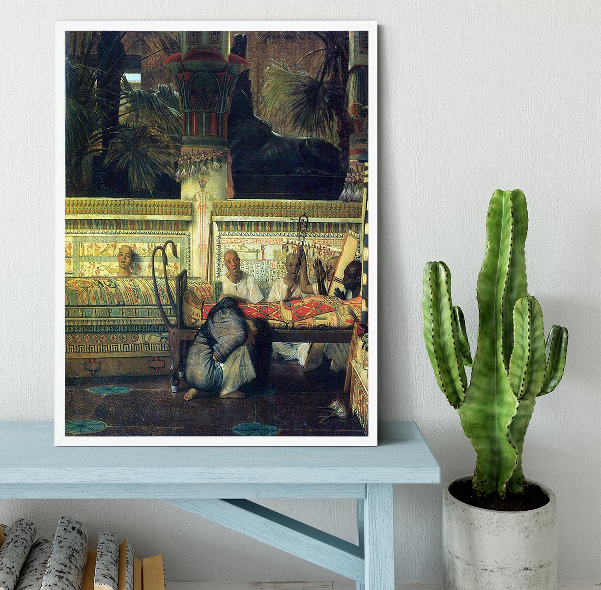 An Egyptian widow at the time of Diocletian detail by Alma Tadema Framed Print - Canvas Art Rocks -6