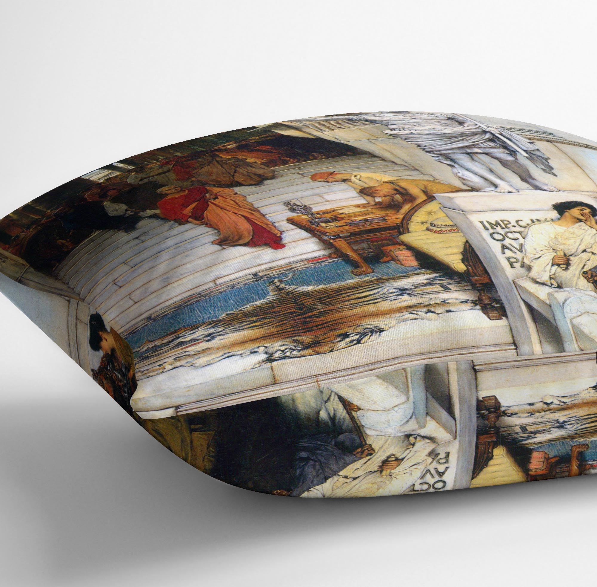 An audience with Agrippa by Alma Tadema Cushion - Canvas Art Rocks - 3
