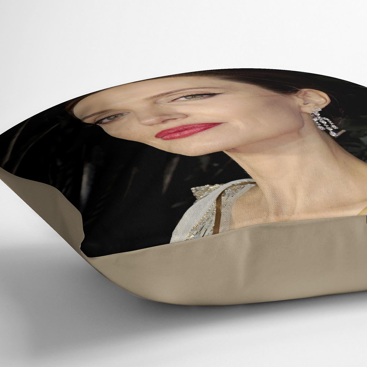 Angelina Jolie Cushion - Canvas Art Rocks - 2