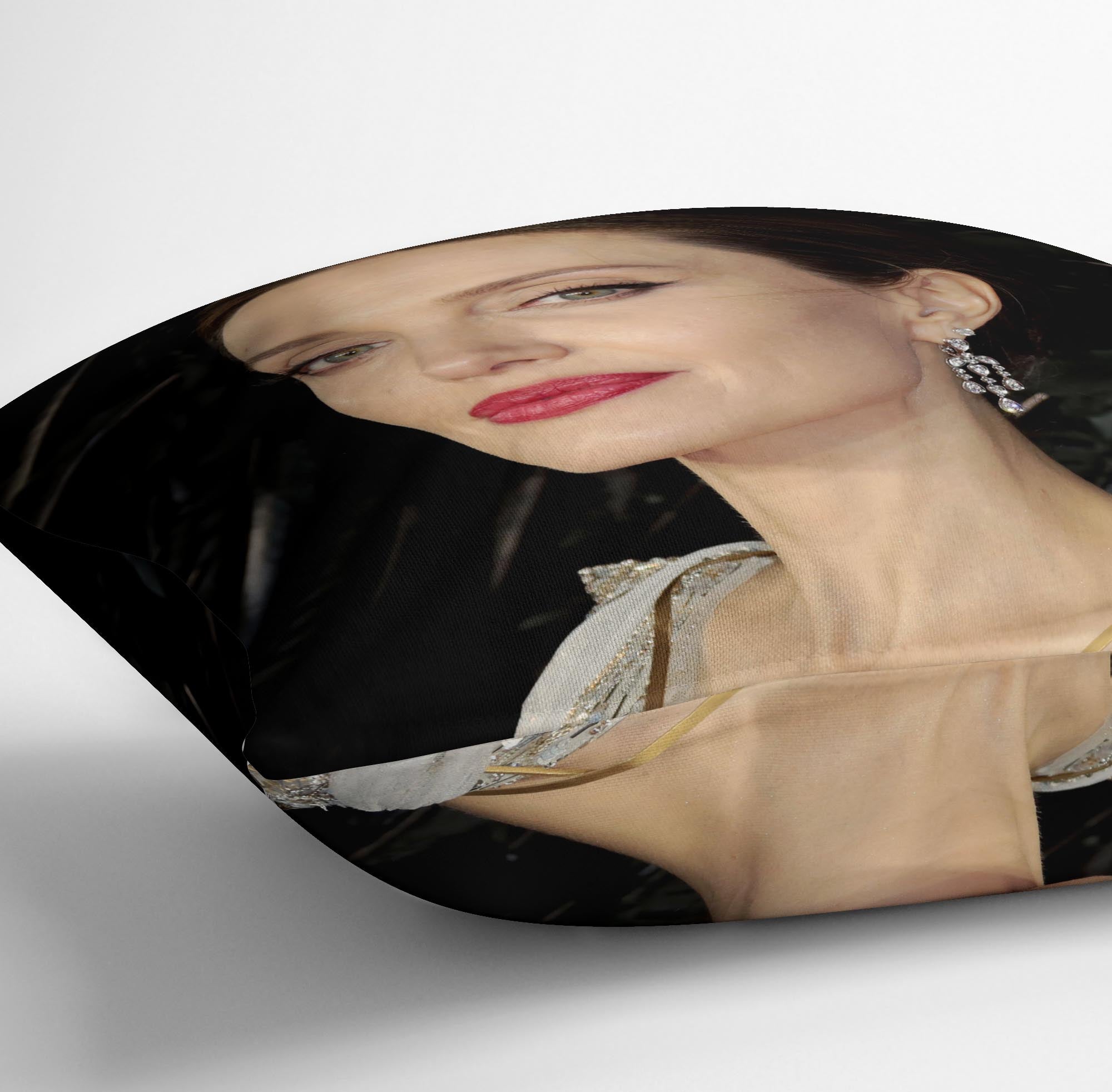 Angelina Jolie Cushion - Canvas Art Rocks - 3