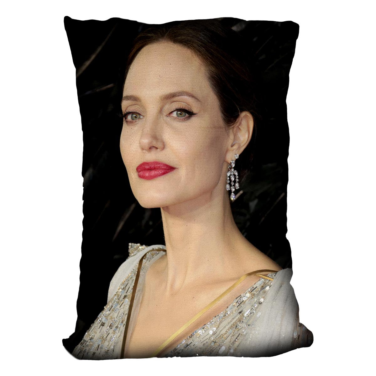 Angelina Jolie Cushion - Canvas Art Rocks - 4