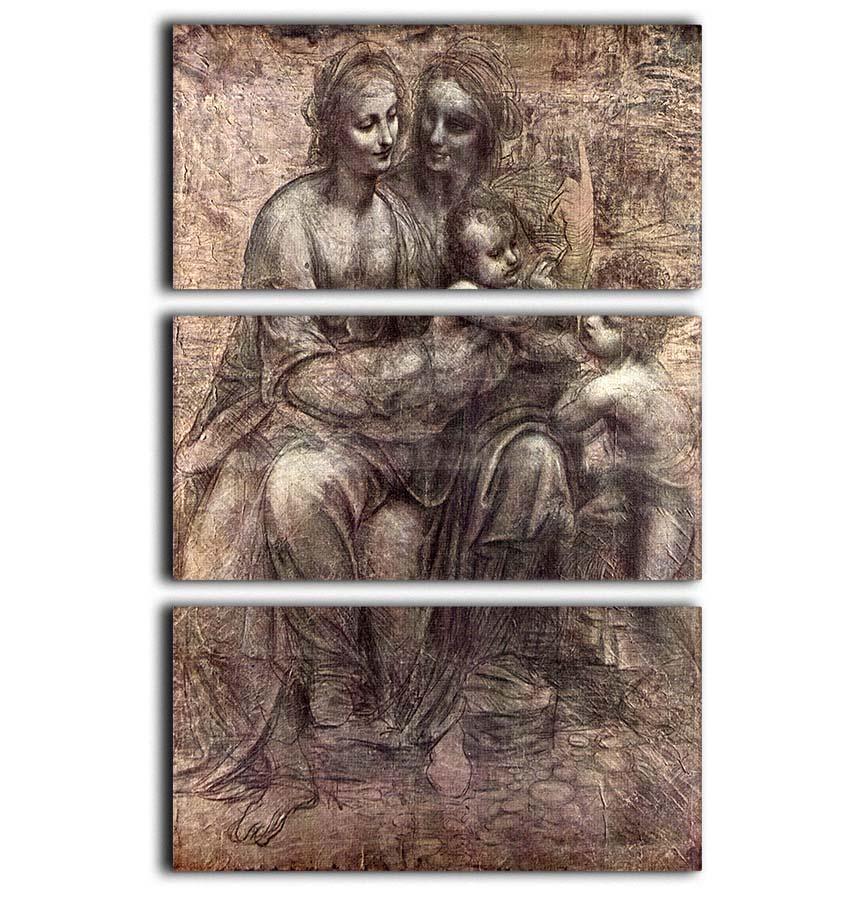 Anna Selbdritt by Da Vinci 3 Split Panel Canvas Print - Canvas Art Rocks - 1