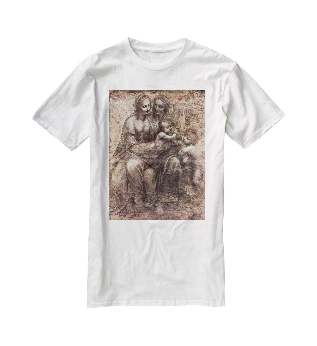 Anna Selbdritt by Da Vinci T-Shirt - Canvas Art Rocks - 5