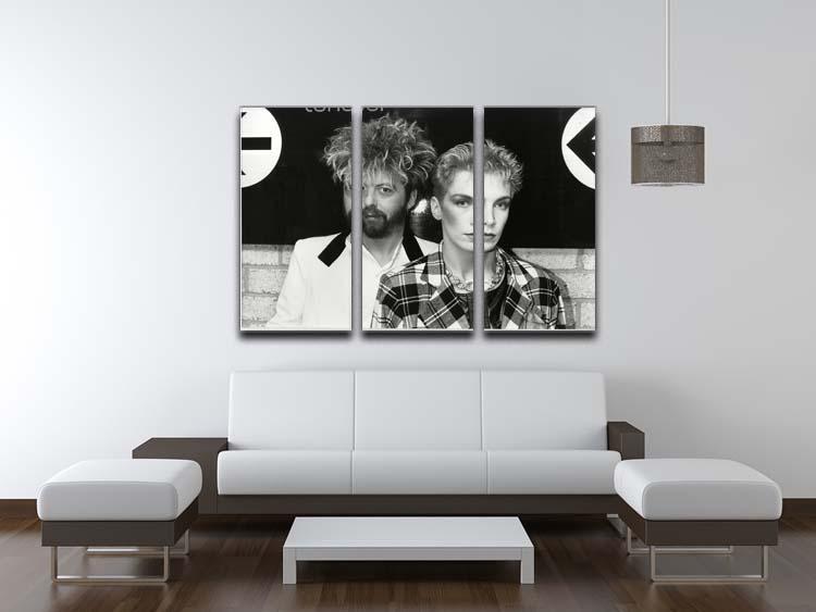 Annie Lennox and Dave Stewart The Eurythmics 3 Split Panel Canvas Print - Canvas Art Rocks - 3