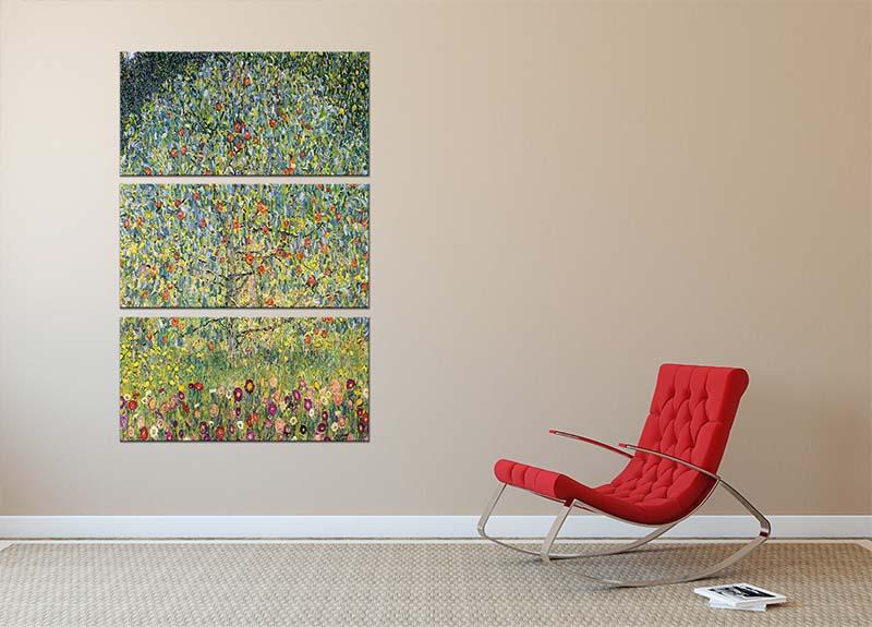 Apple Tree by Klimt 3 Split Panel Canvas Print - Canvas Art Rocks - 2