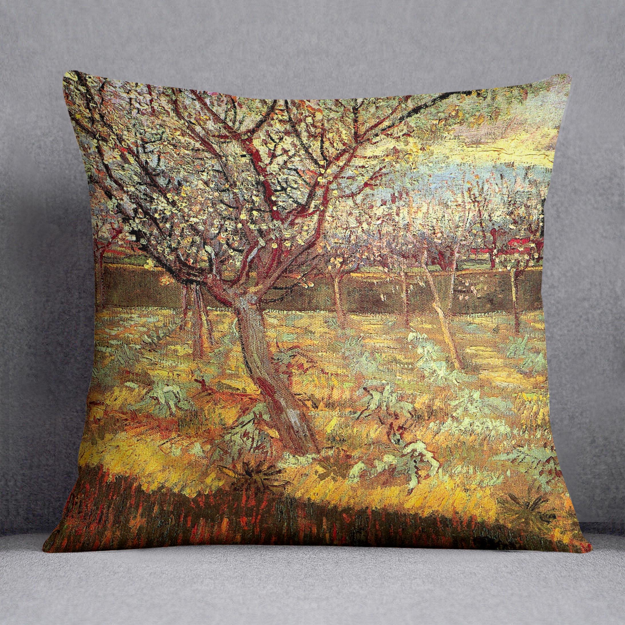 Apricot Trees in Blossom by Van Gogh Cushion