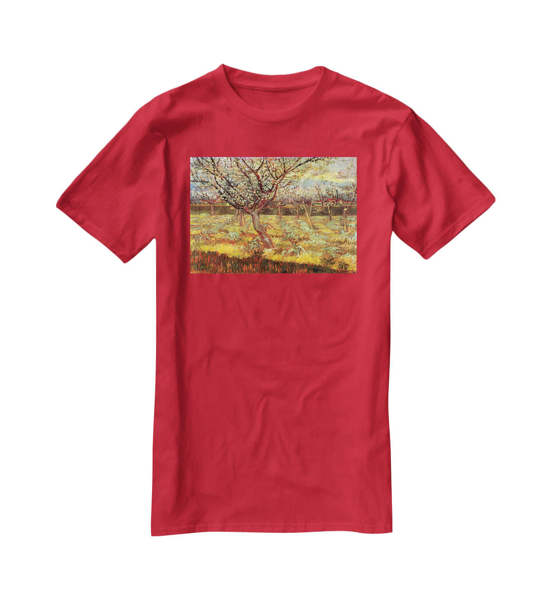 Apricot Trees in Blossom by Van Gogh T-Shirt - Canvas Art Rocks - 4