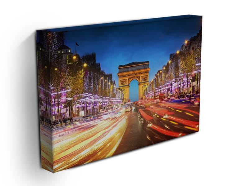 Arc de triomphe Paris city at sunset Canvas Print or Poster - Canvas Art Rocks - 3