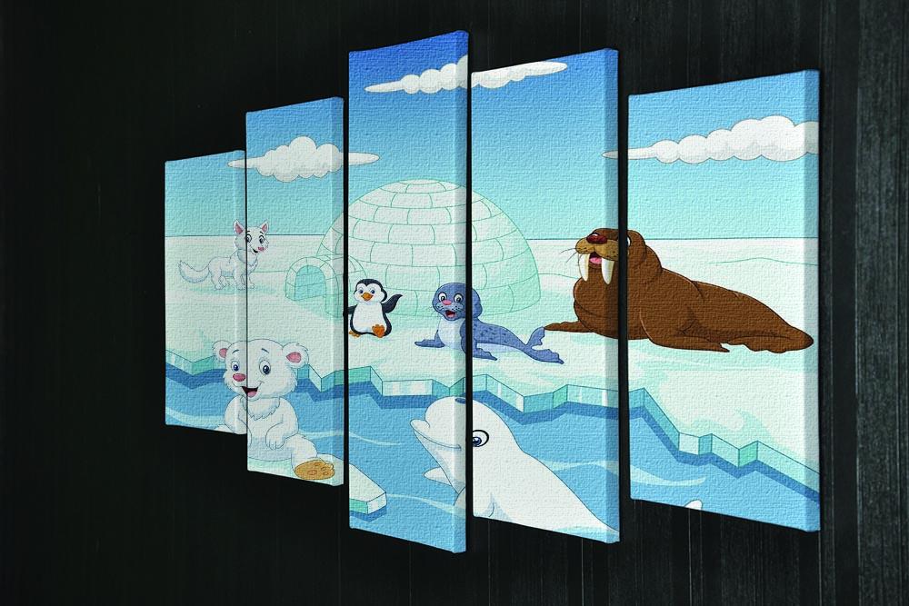 Arctics animals 5 Split Panel Canvas - Canvas Art Rocks - 2