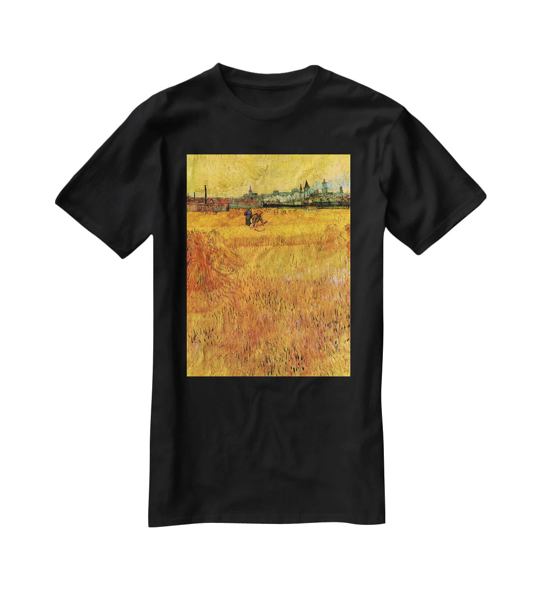 Arles View from the Wheat Fields by Van Gogh T-Shirt - Canvas Art Rocks - 1