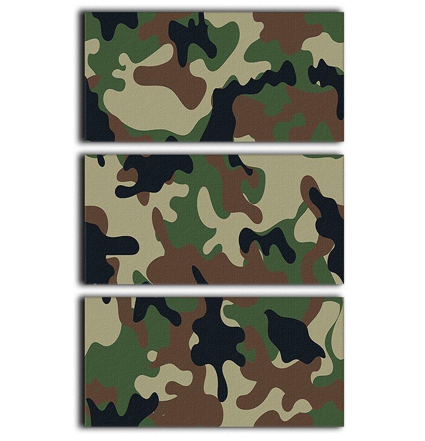 Army military camouflage 3 Split Panel Canvas Print - Canvas Art Rocks - 1