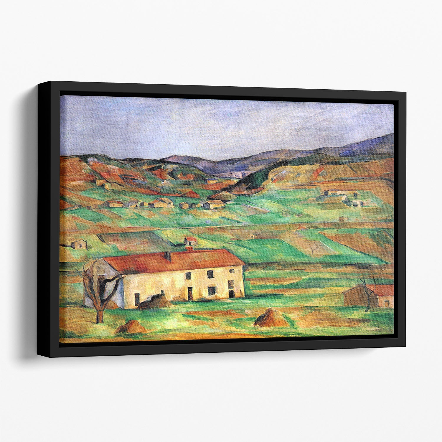 Around Gardanne by Cezanne Floating Framed Canvas - Canvas Art Rocks - 1