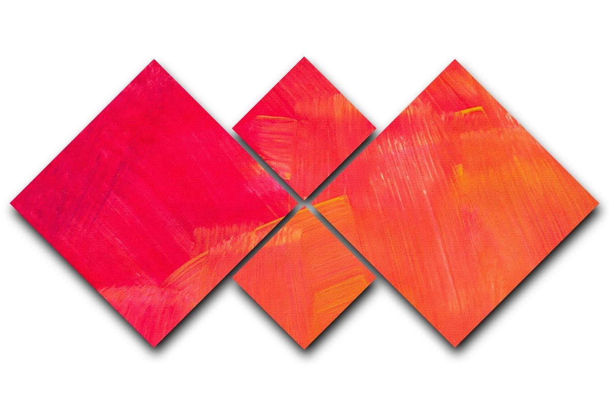 Art abstract painted background 4 Square Multi Panel Canvas  - Canvas Art Rocks - 1