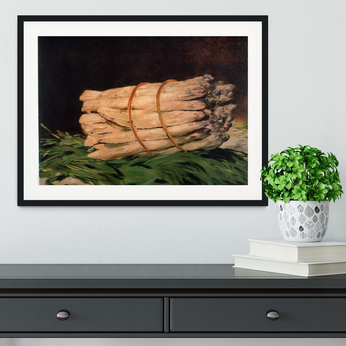Asperagus by Manet Framed Print - Canvas Art Rocks - 1