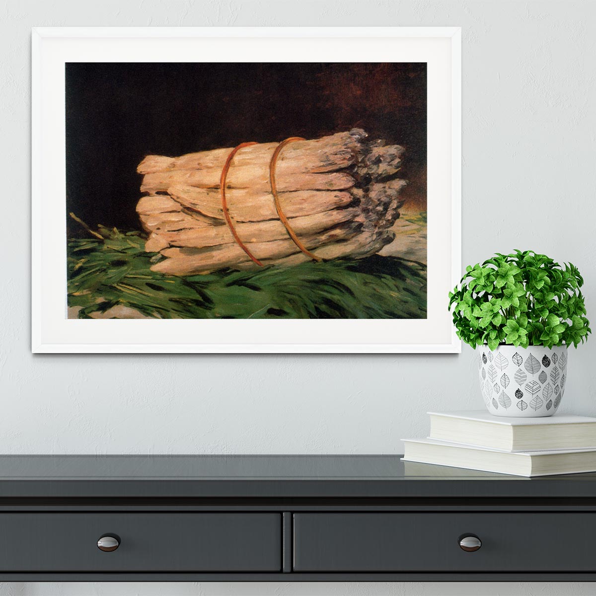 Asperagus by Manet Framed Print - Canvas Art Rocks - 5