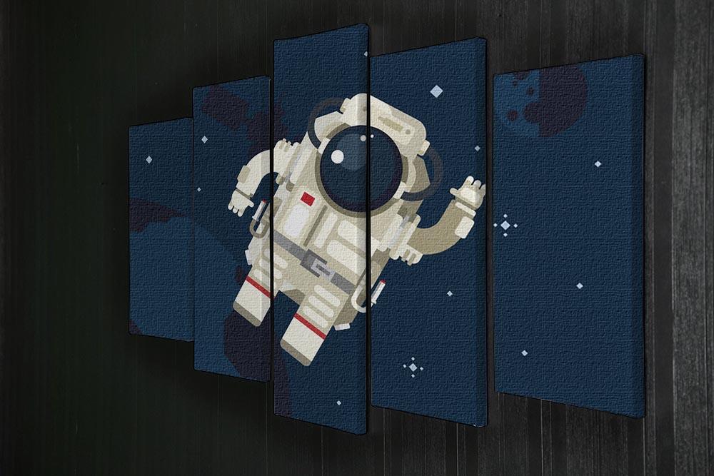 Astronaut in outer space concept vector 5 Split Panel Canvas - Canvas Art Rocks - 2