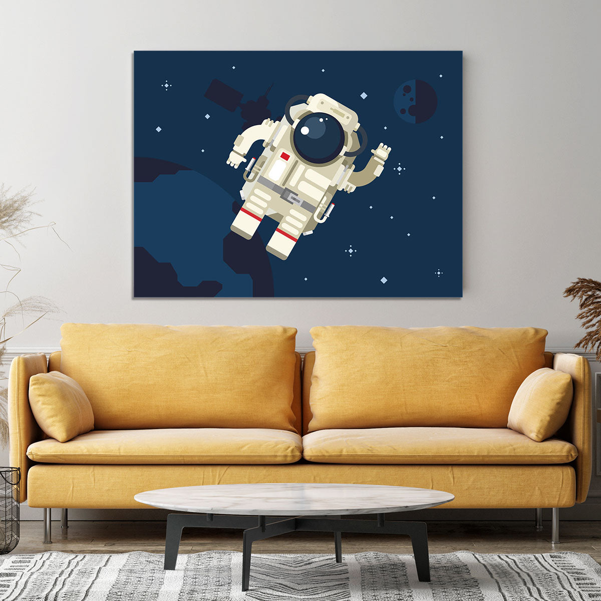 Astronaut in outer space concept vector Canvas Print or Poster - Canvas Art Rocks - 4