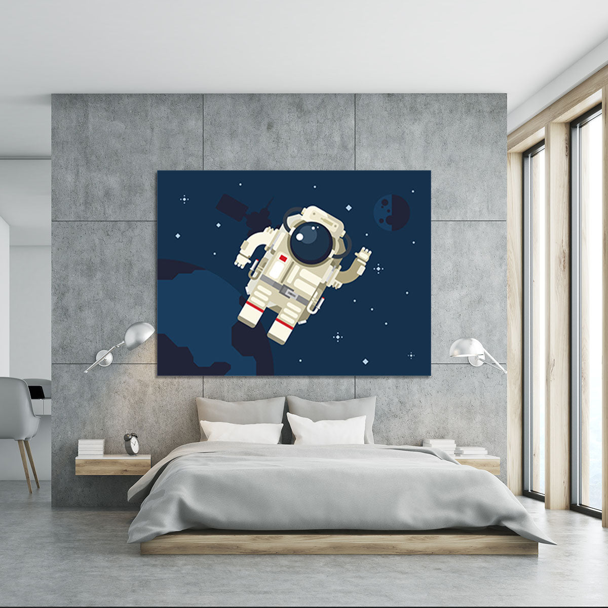 Astronaut in outer space concept vector Canvas Print or Poster - Canvas Art Rocks - 5