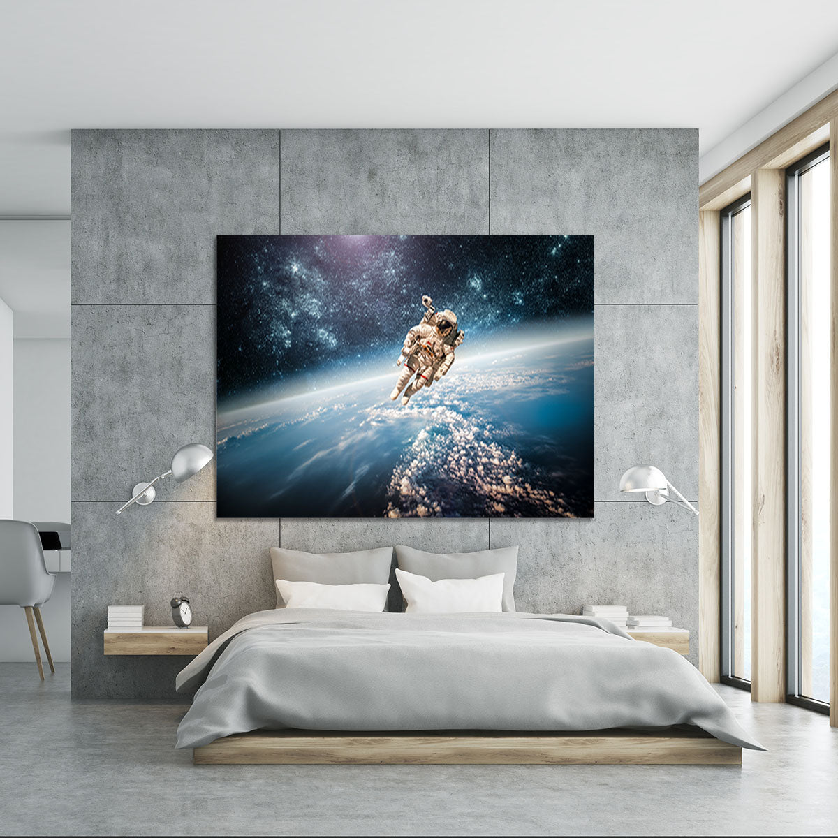 Astronaut in outer space planet earth Canvas Print or Poster - Canvas Art Rocks - 5