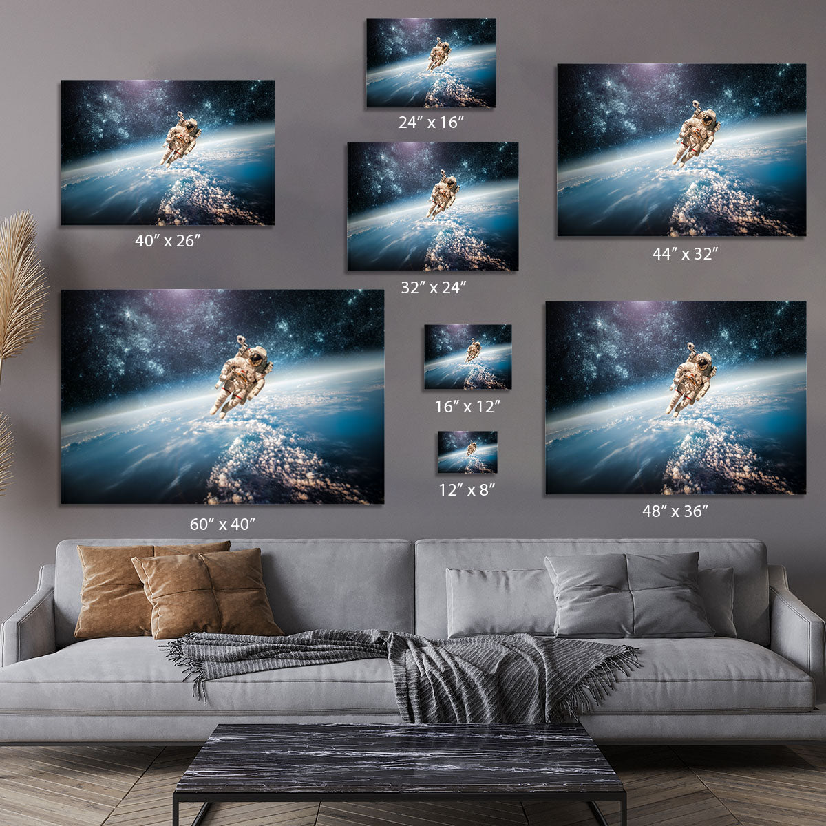 Astronaut in outer space planet earth Canvas Print or Poster - Canvas Art Rocks - 7