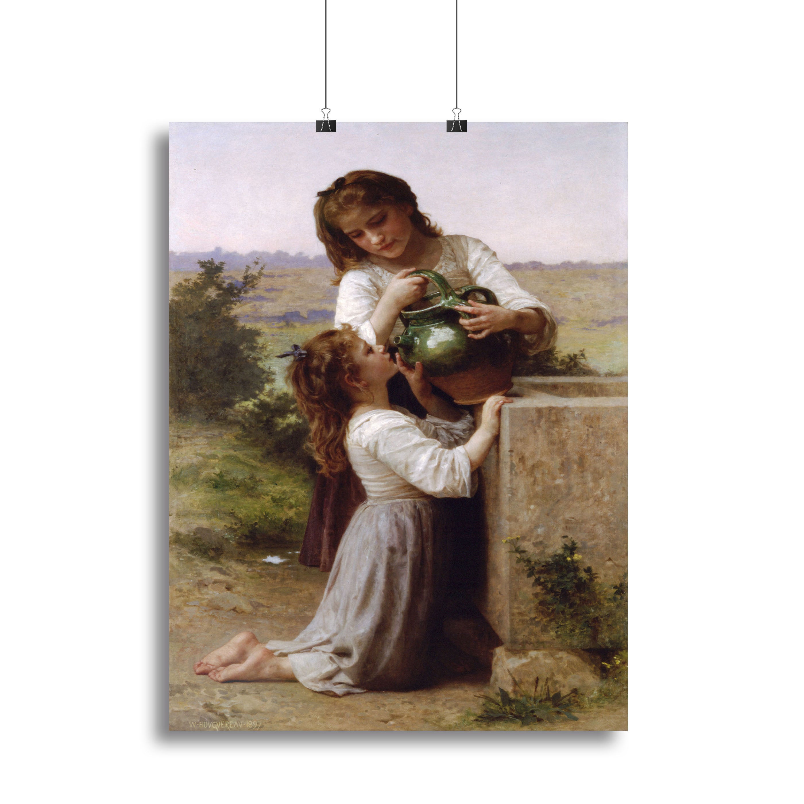 At The Fountain 2 By Bouguereau Canvas Print or Poster - Canvas Art Rocks - 2