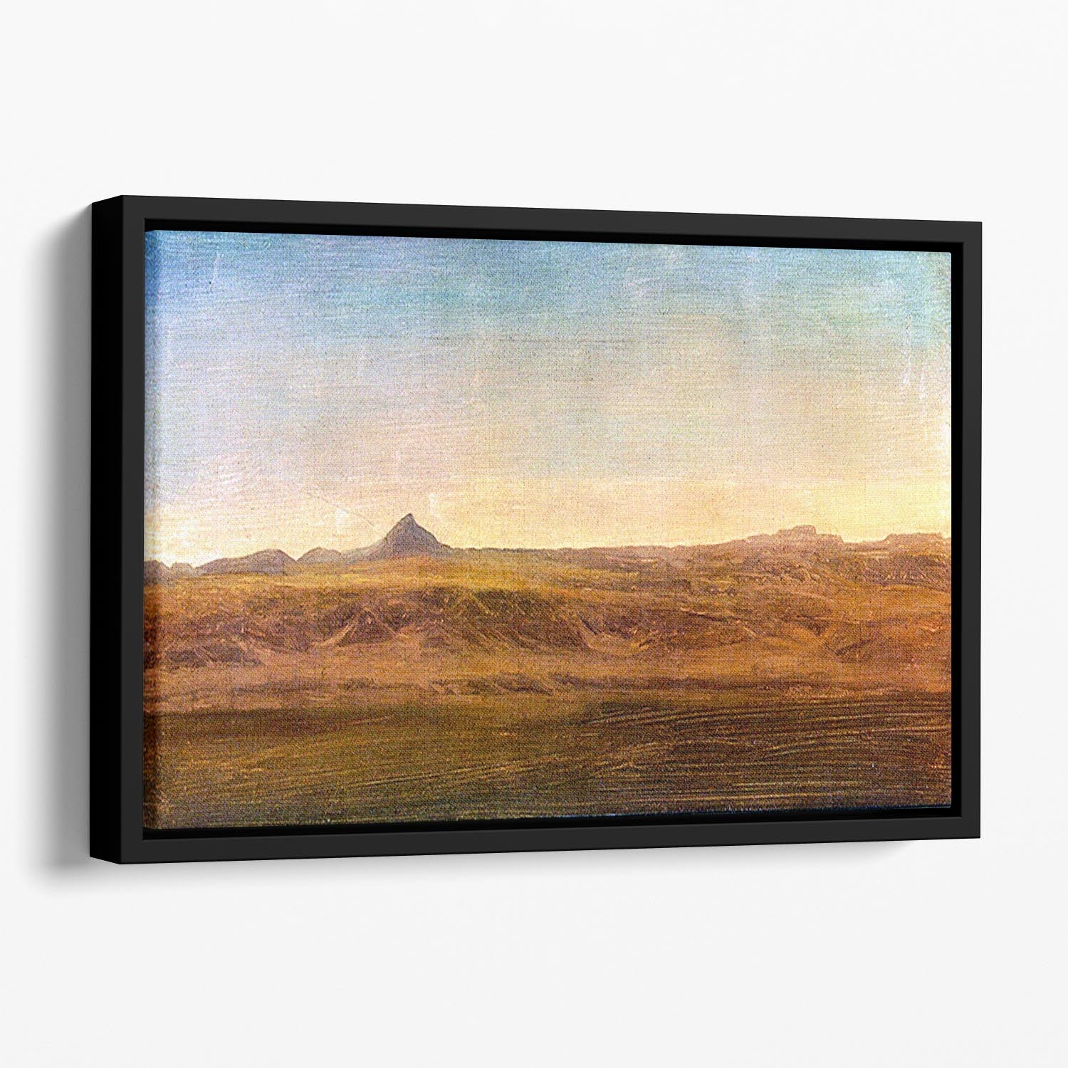 At the Level by Bierstadt Floating Framed Canvas - Canvas Art Rocks - 1
