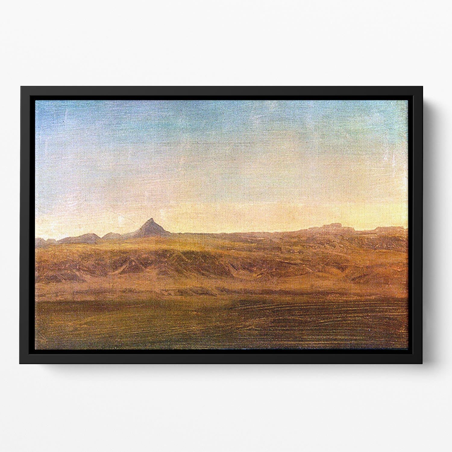 At the Level by Bierstadt Floating Framed Canvas - Canvas Art Rocks - 2