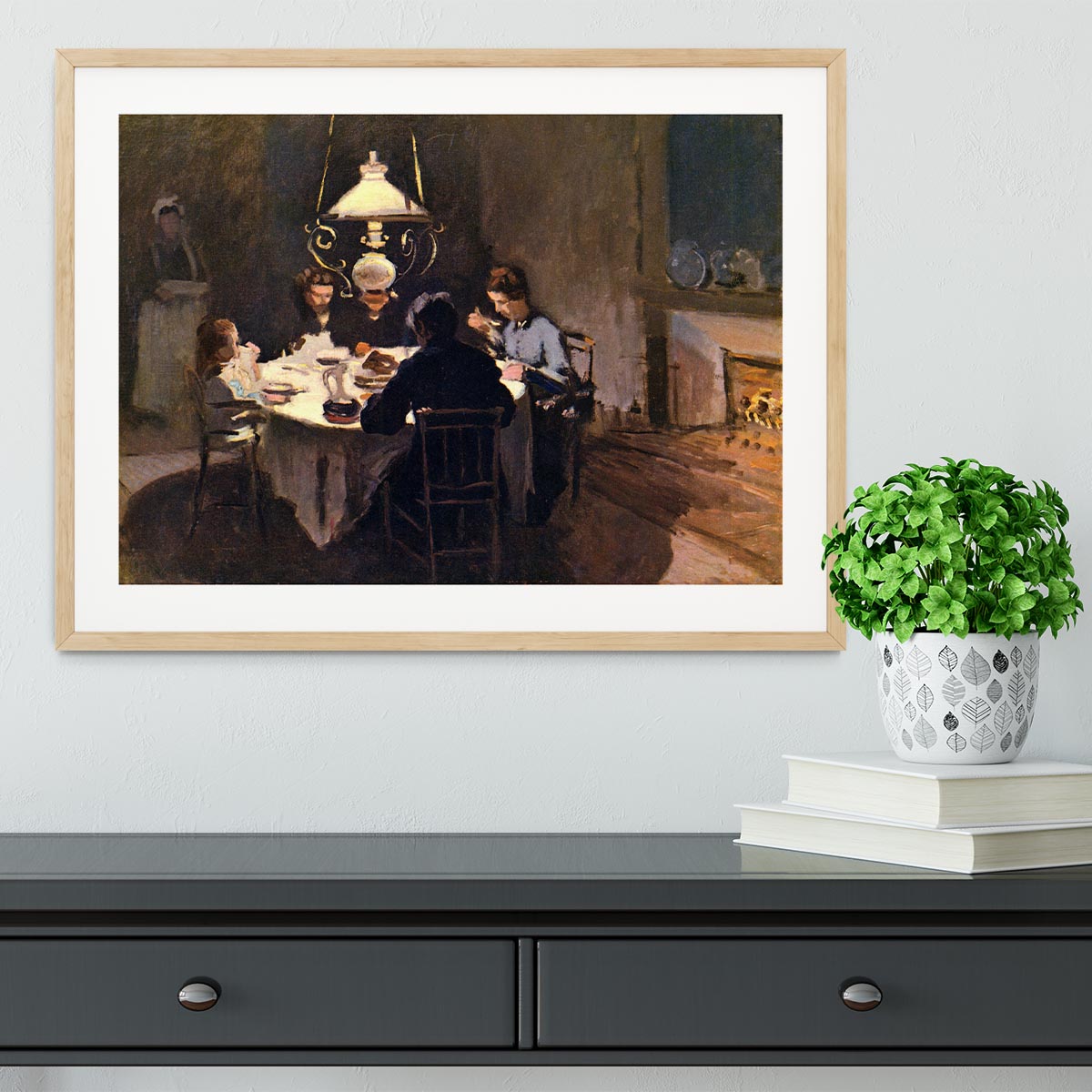At the Table by Monet Framed Print - Canvas Art Rocks - 3