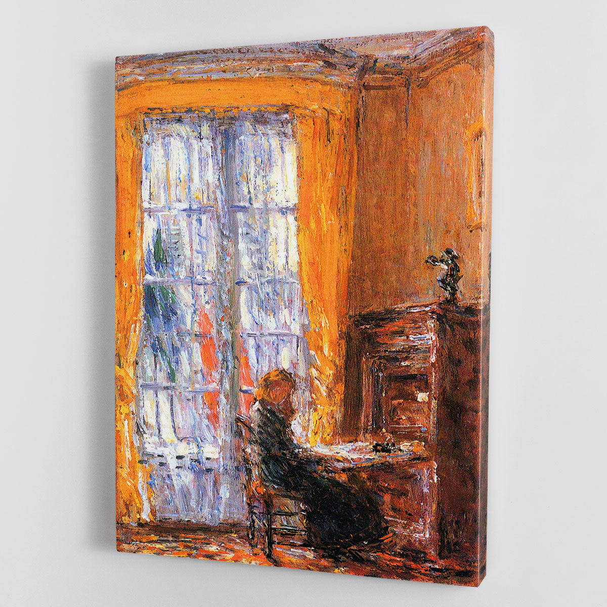 At the desk by Hassam Canvas Print or Poster - Canvas Art Rocks - 1